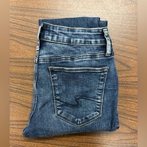 Silver Suki Jeans Blue Skinny Denim curvy girl